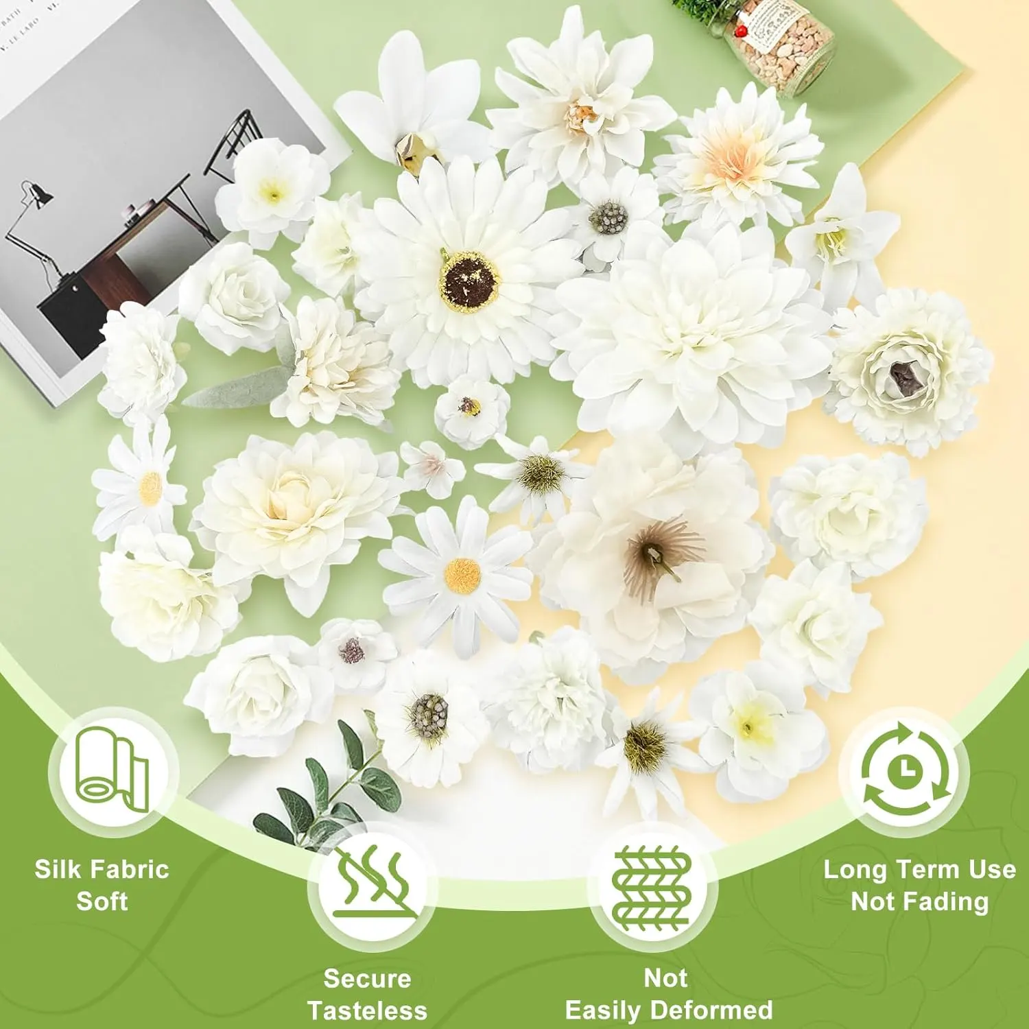 artificial flowers heads 3