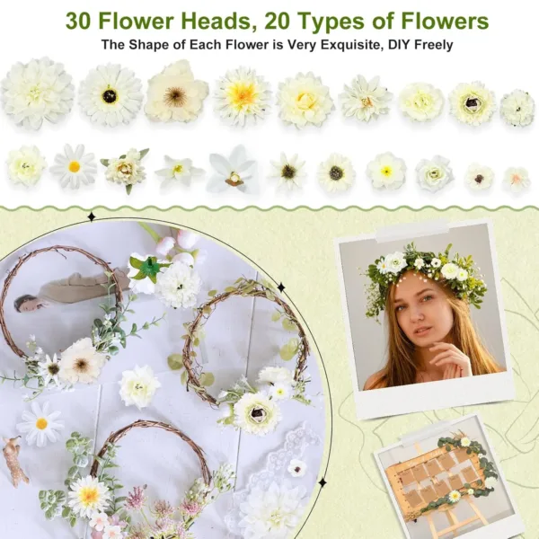 artificial flowers heads 7