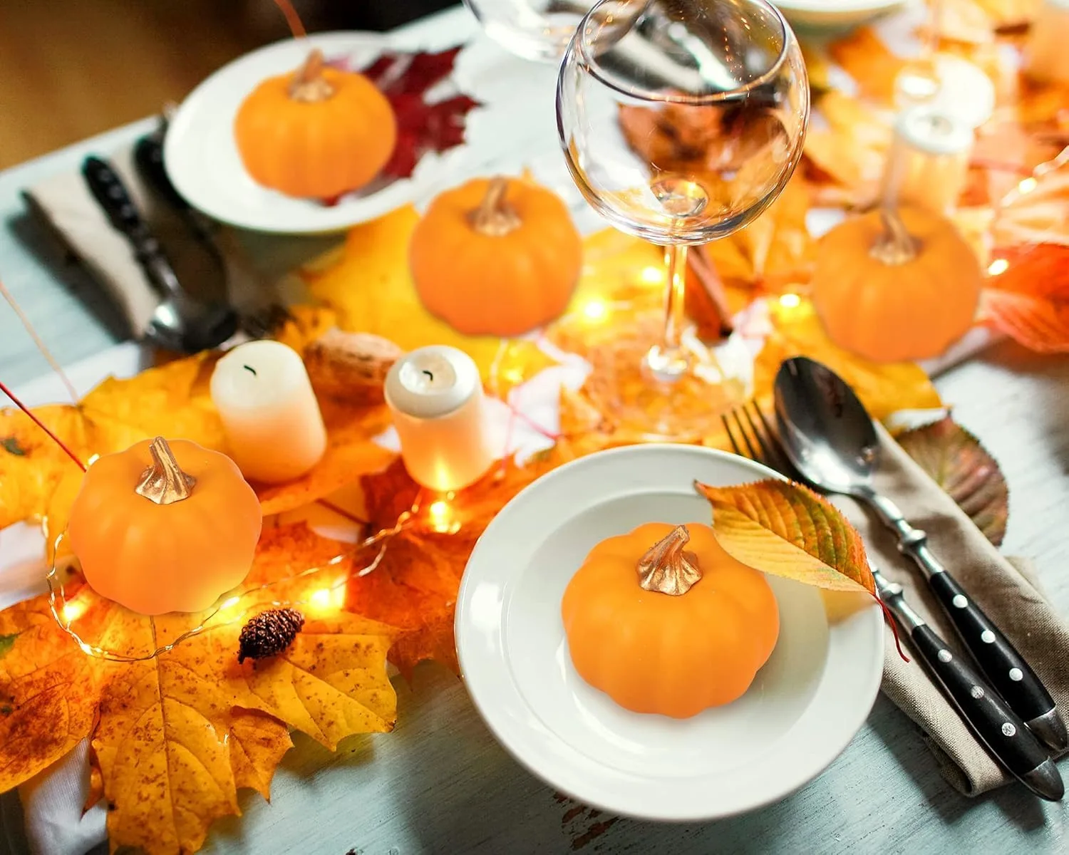 artificial pumpkins green foam 2