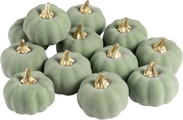 artificial pumpkins green foam 6