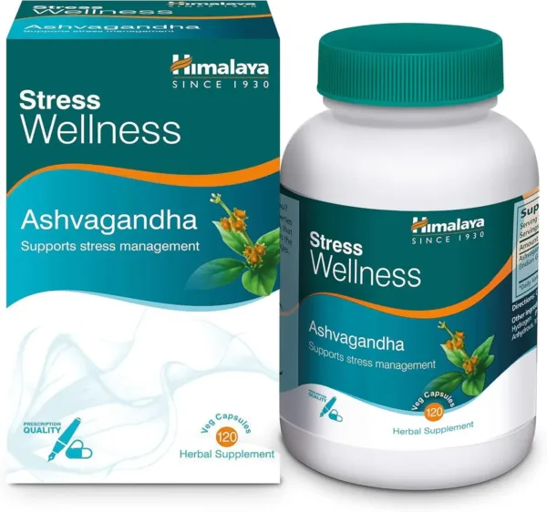 Himalaya Ashwagandha 120 veg caps provide natural stress relief and promote a sense of well-being for both women and men, featuring Indian Ginseng in a clean, vegetarian formula.