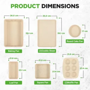 bakeware set nonstick 6