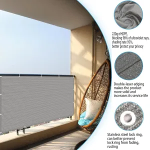 balcony privacy screen grey 2