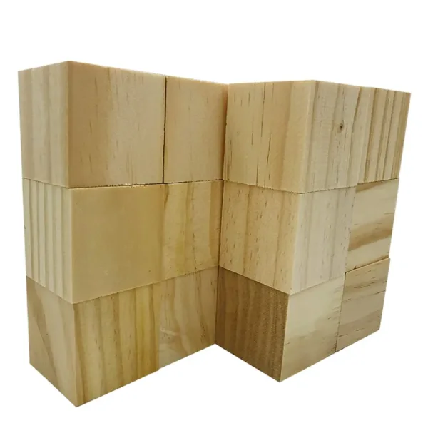 This set of 12 natural basswood carving blocks, each measuring 5cm, are ideal for whittling, crafting, and creating personalized DIY projects.