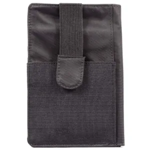 This is a Big Skinny plus size women's bi-fold wallet with a zippered coin compartment, extra wide card pockets, large billfold pockets, a wrist strap, and a magnetic clasp closure, capable of holding up to 20 cards.