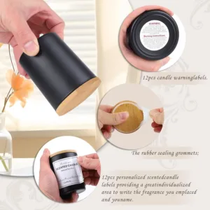 black candle jars 4