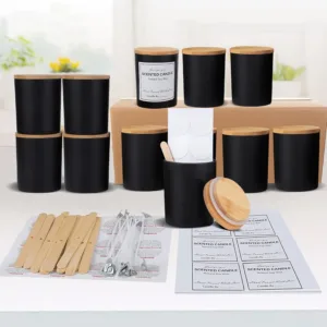 black candle jars 6