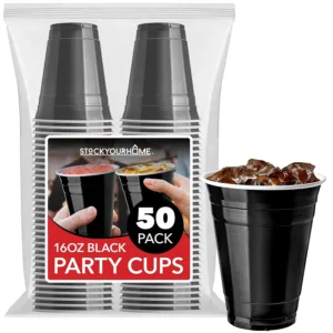 black plastic cups 1