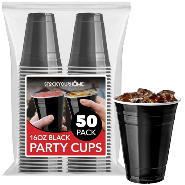 black plastic cups 1