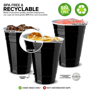 black plastic cups 3