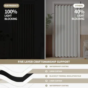 blackout magnetic door curtain 3