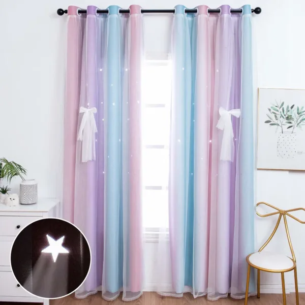 blackout star curtains kids 1