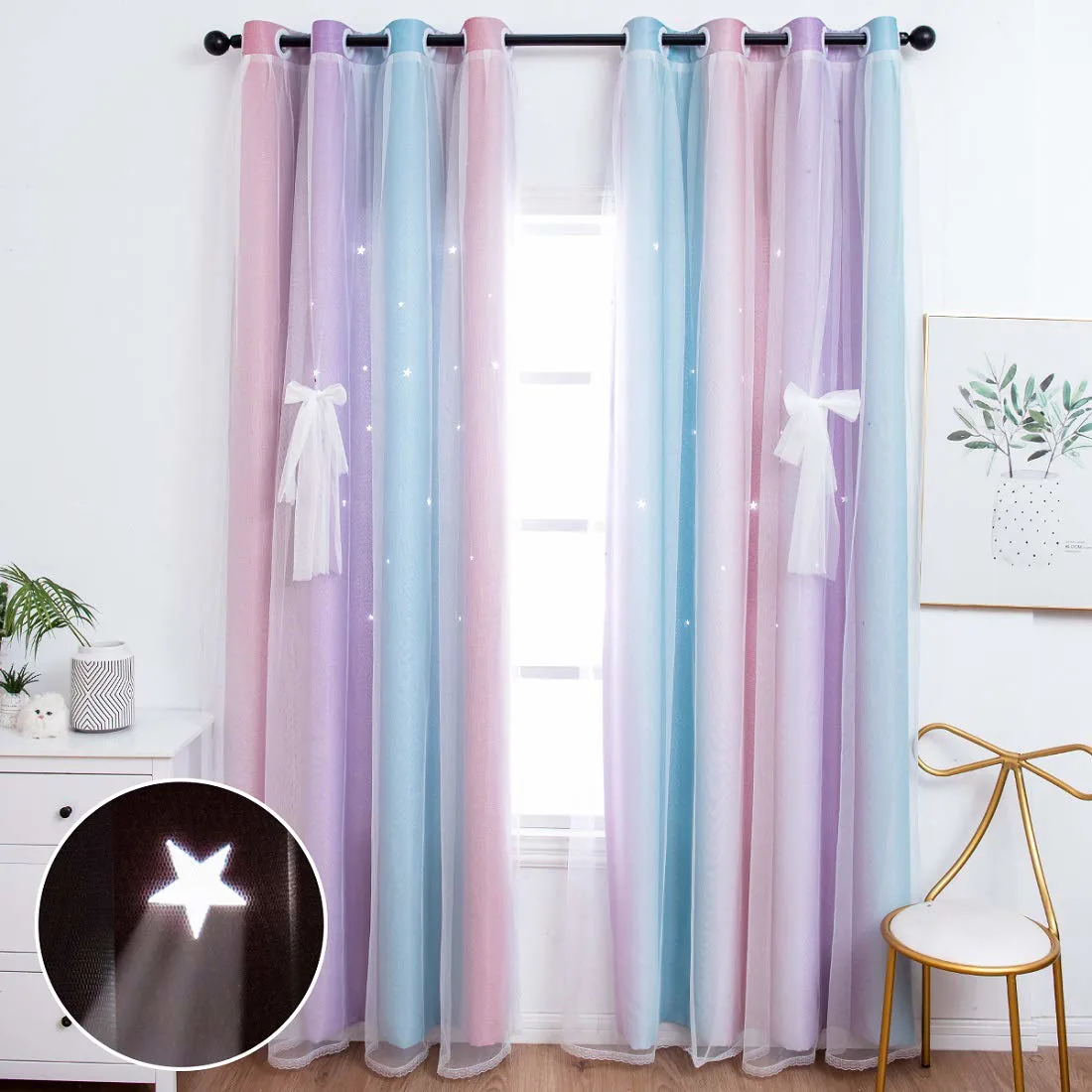 blackout star curtains kids 1