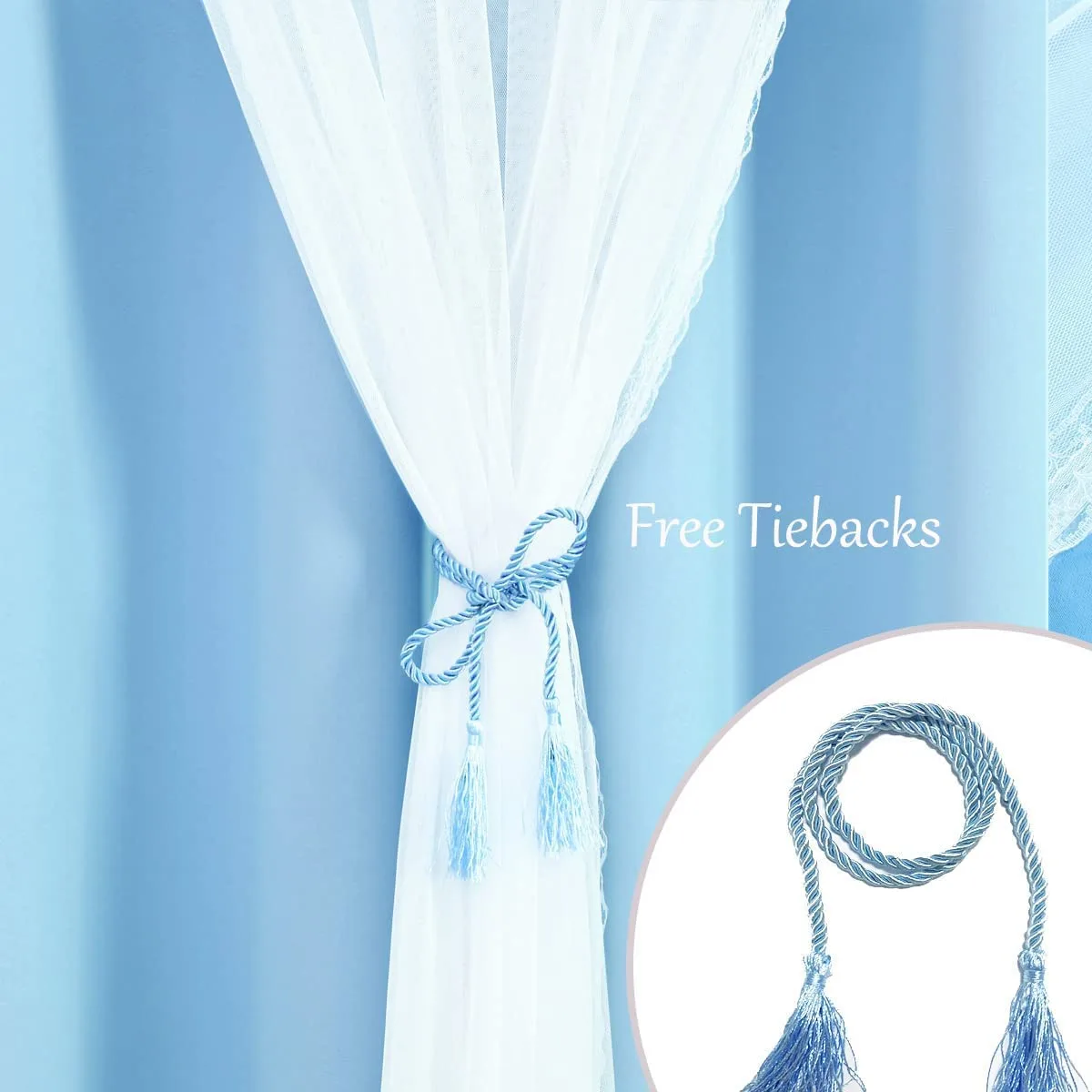 blue curtains blackout sheer 7