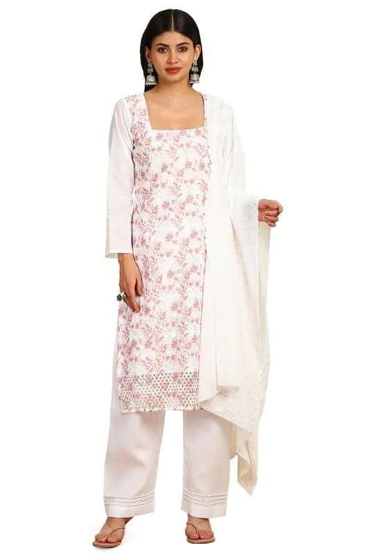 blue embroidered cotton dress 2