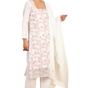 blue embroidered cotton dress 3