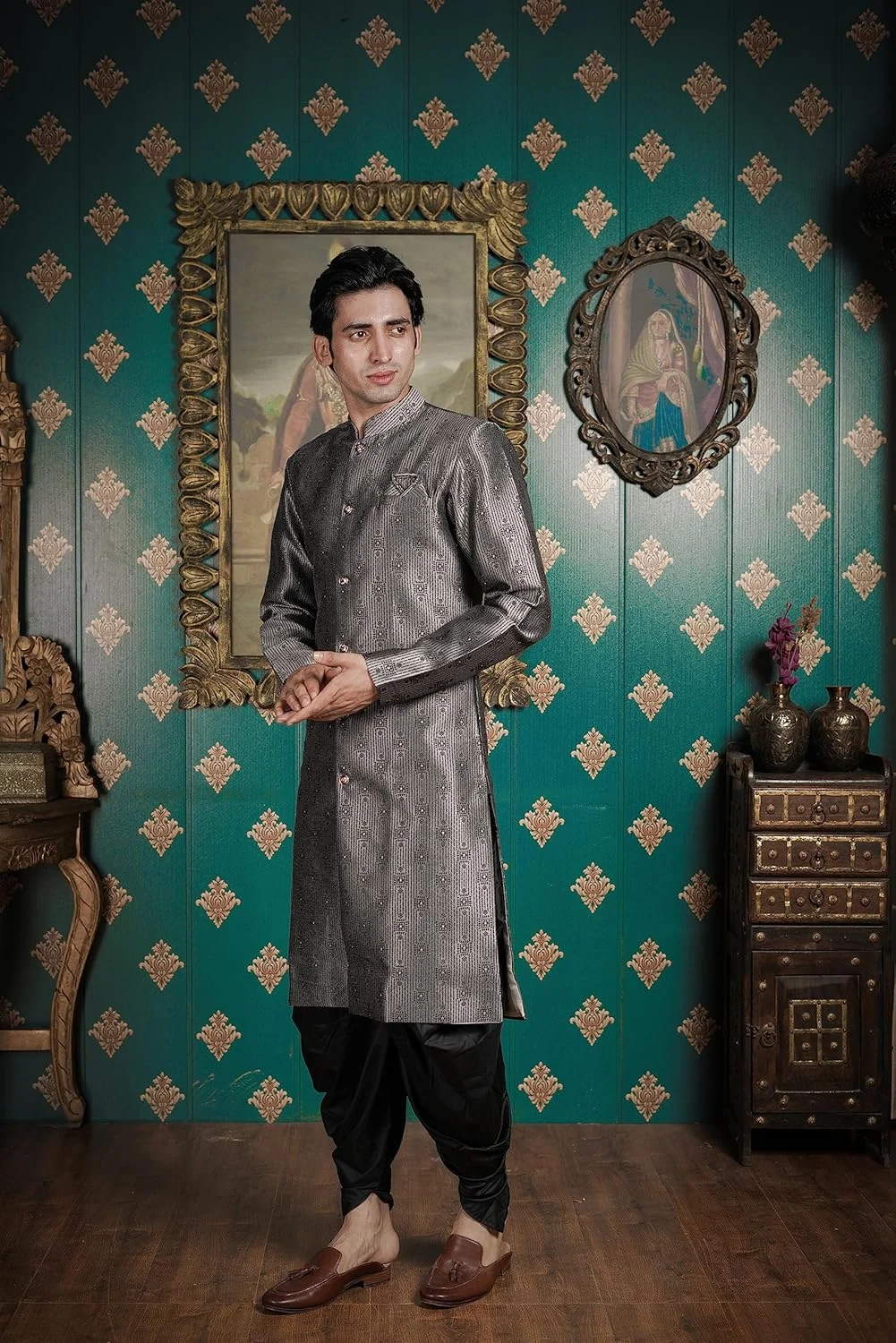 blue sherwani set 3
