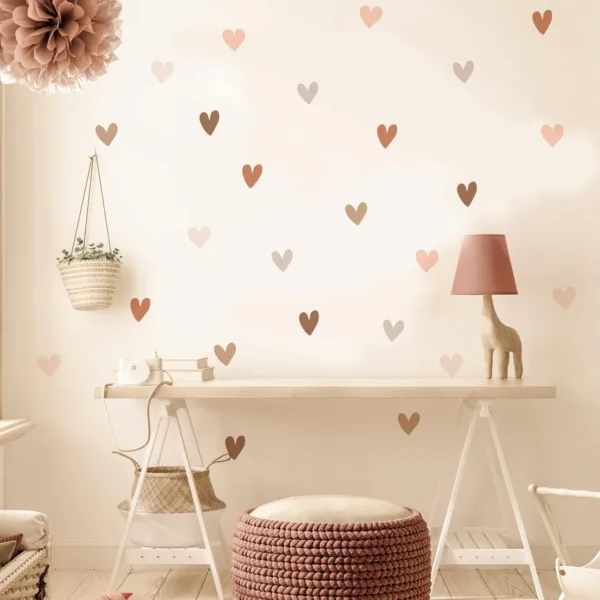 boho heart wall stickers 1