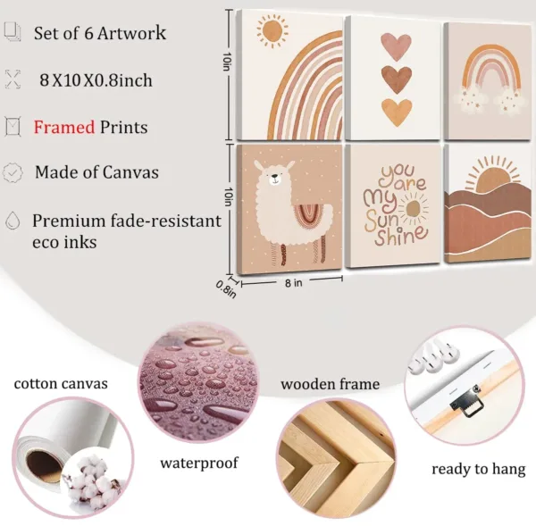 boho nursery decor art 2