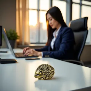 brass hedgehog figurine 4