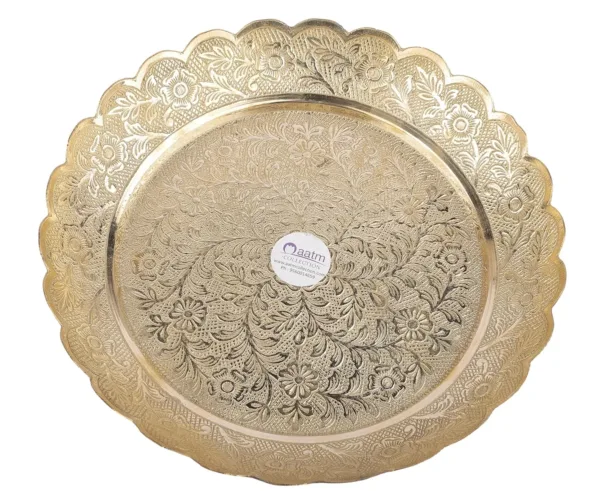 brass puja plate decor 1