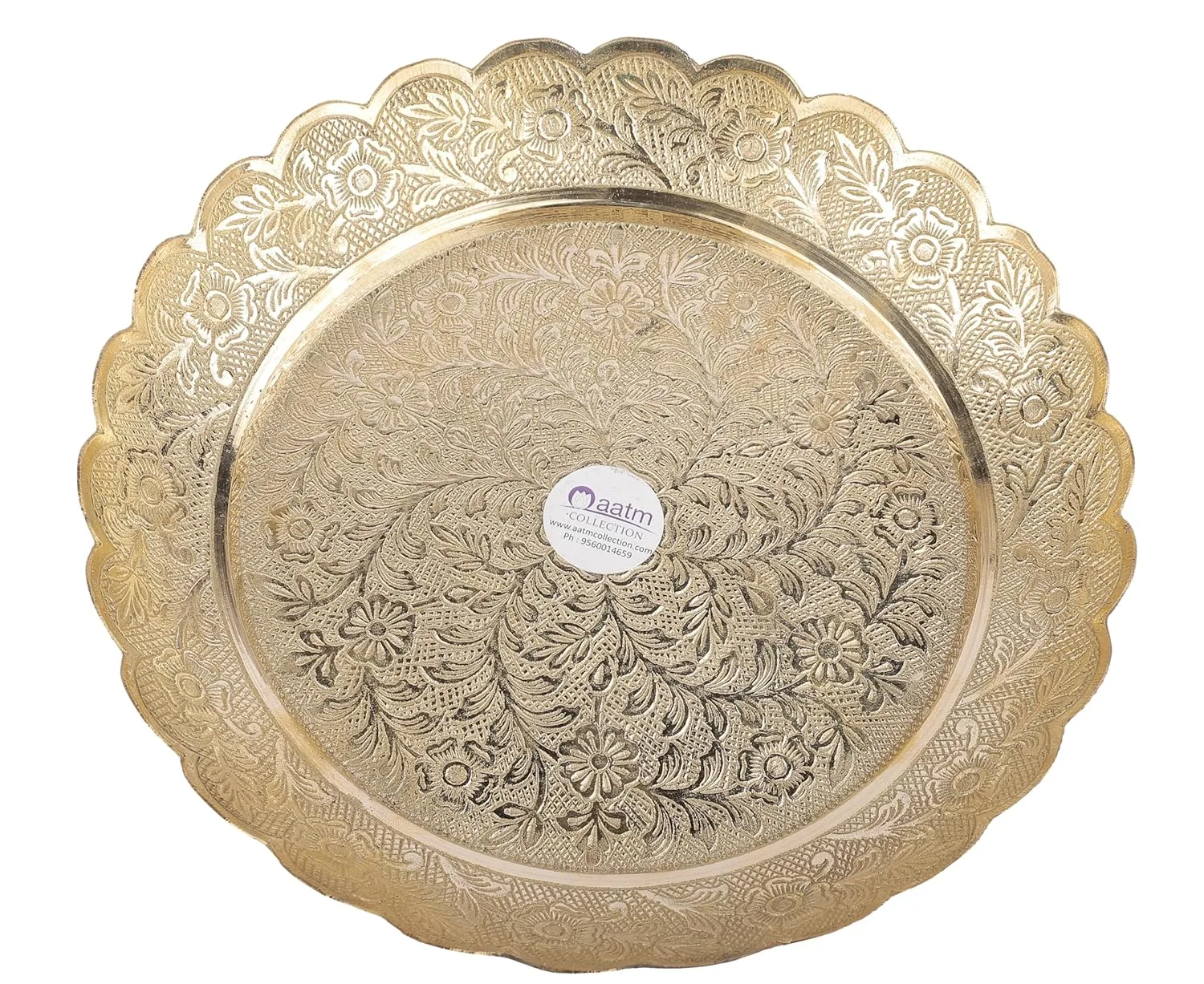 brass puja plate decor 1