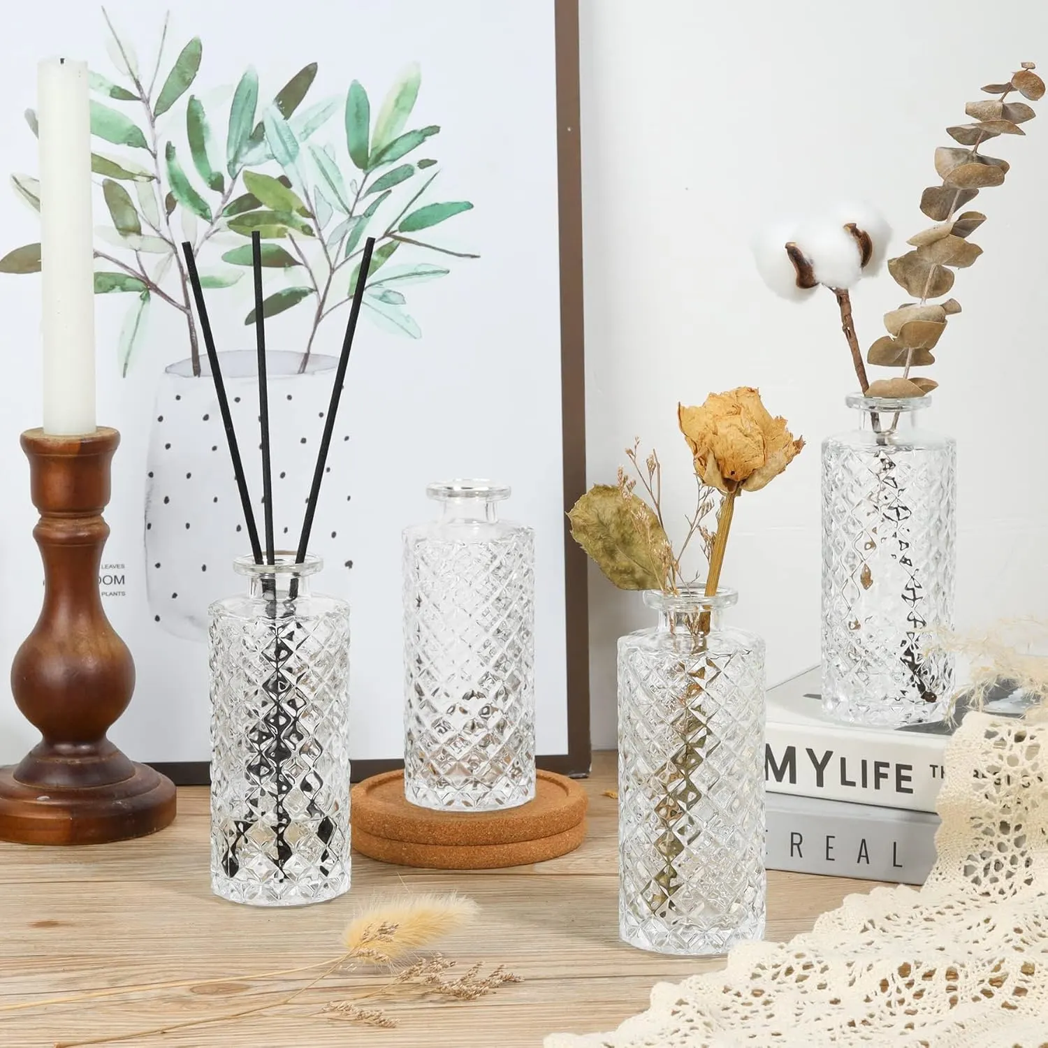 bud vases set 6