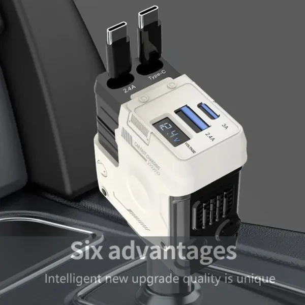 car charger retractable cable 3