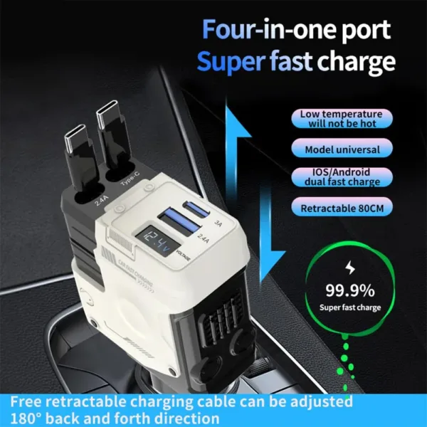 car charger retractable cable 7