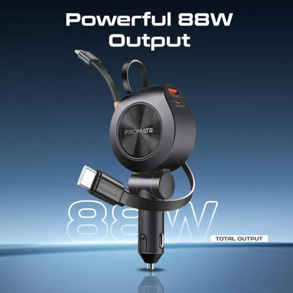 car charger retractable usb 3