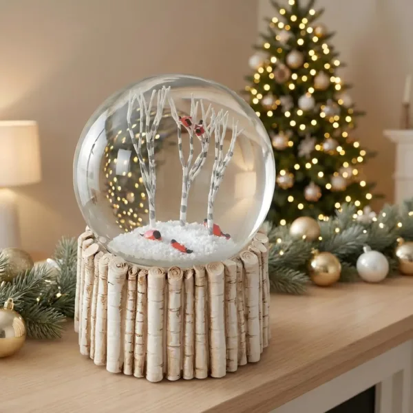 cardinal snow globe 1