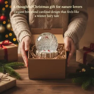 cardinal snow globe 3