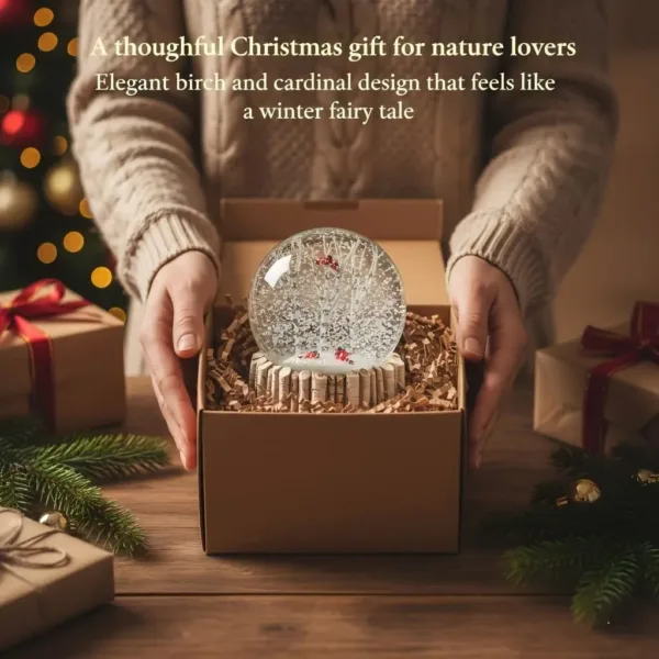 cardinal snow globe 3