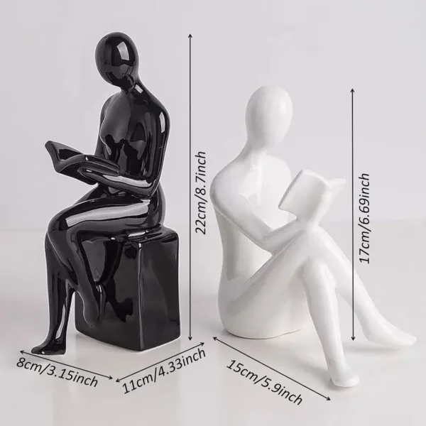 ceramic bookends modern 4