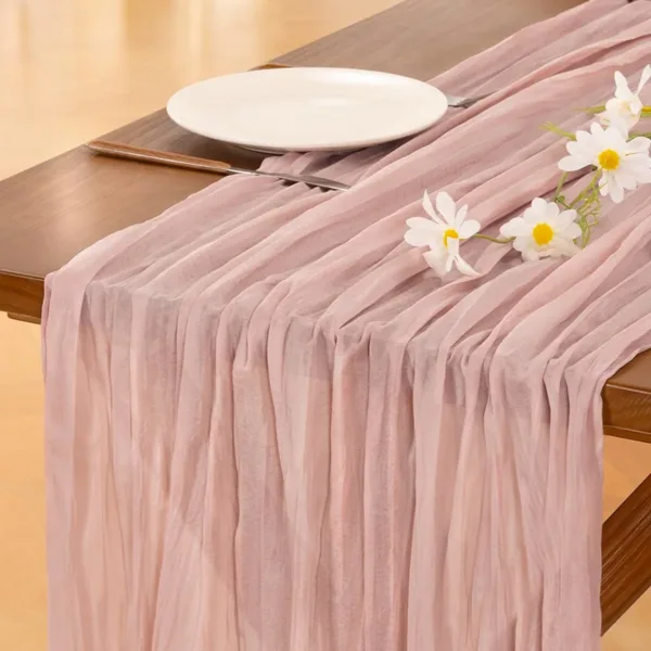 cheesecloth table runner 1