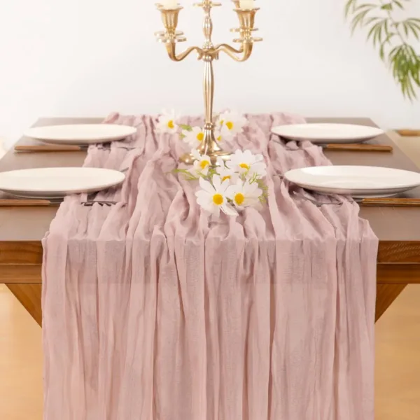 cheesecloth table runner 5