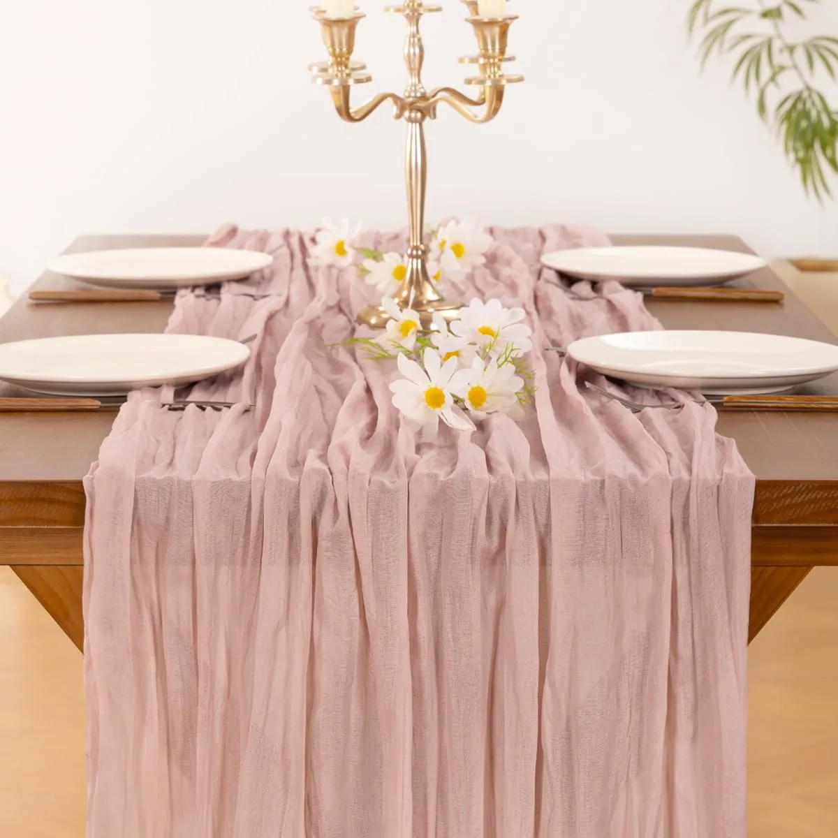 cheesecloth table runner 5
