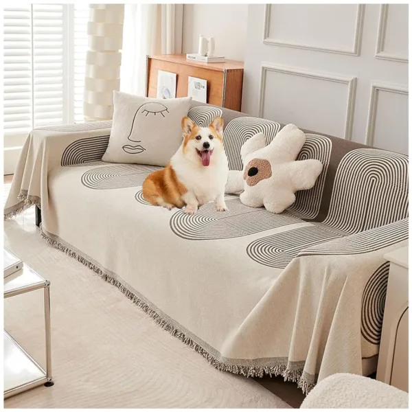 chenille sofa cover double 1