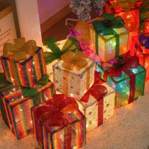 christmas lighted presents boxes 5