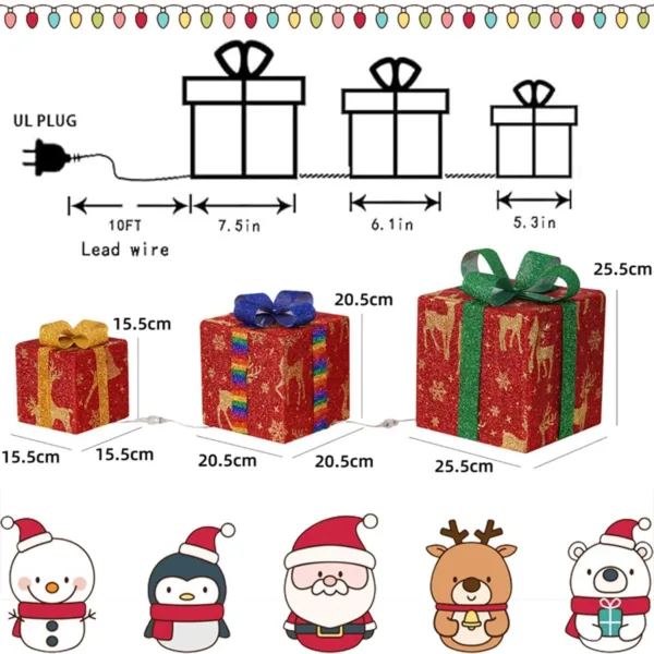 christmas lighted presents boxes 6