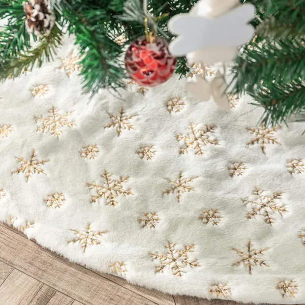 christmas tree skirt faux 1