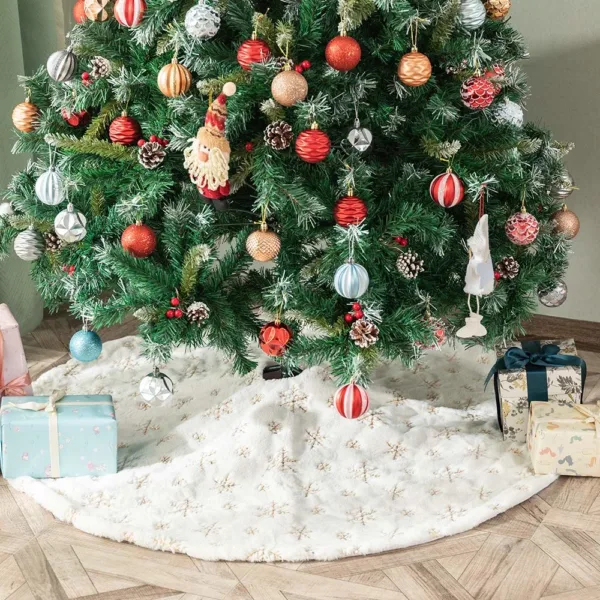 christmas tree skirt faux 5