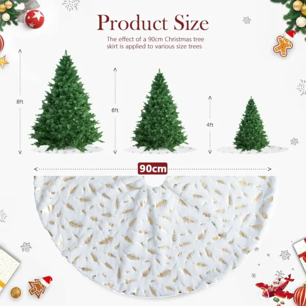 christmas tree skirt gold 3