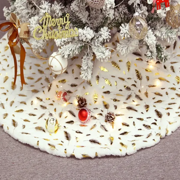 christmas tree skirt gold 5