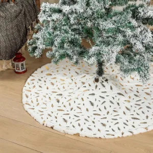 christmas tree skirt gold 6