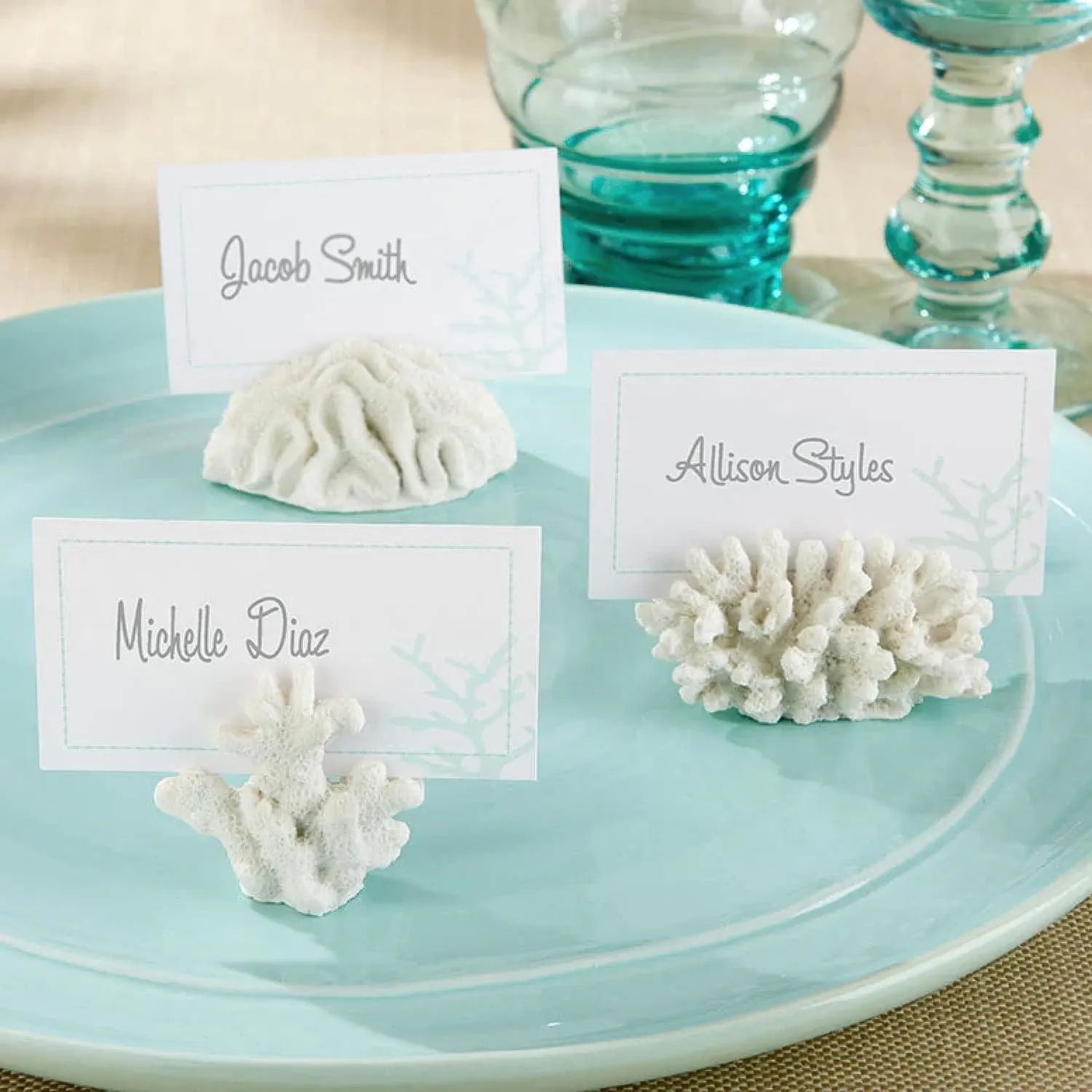 coral place card holders 2