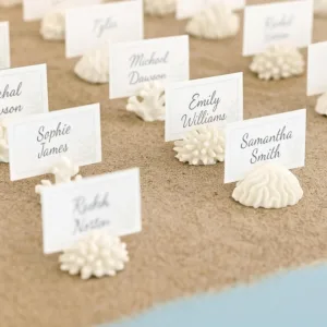 coral place card holders 6