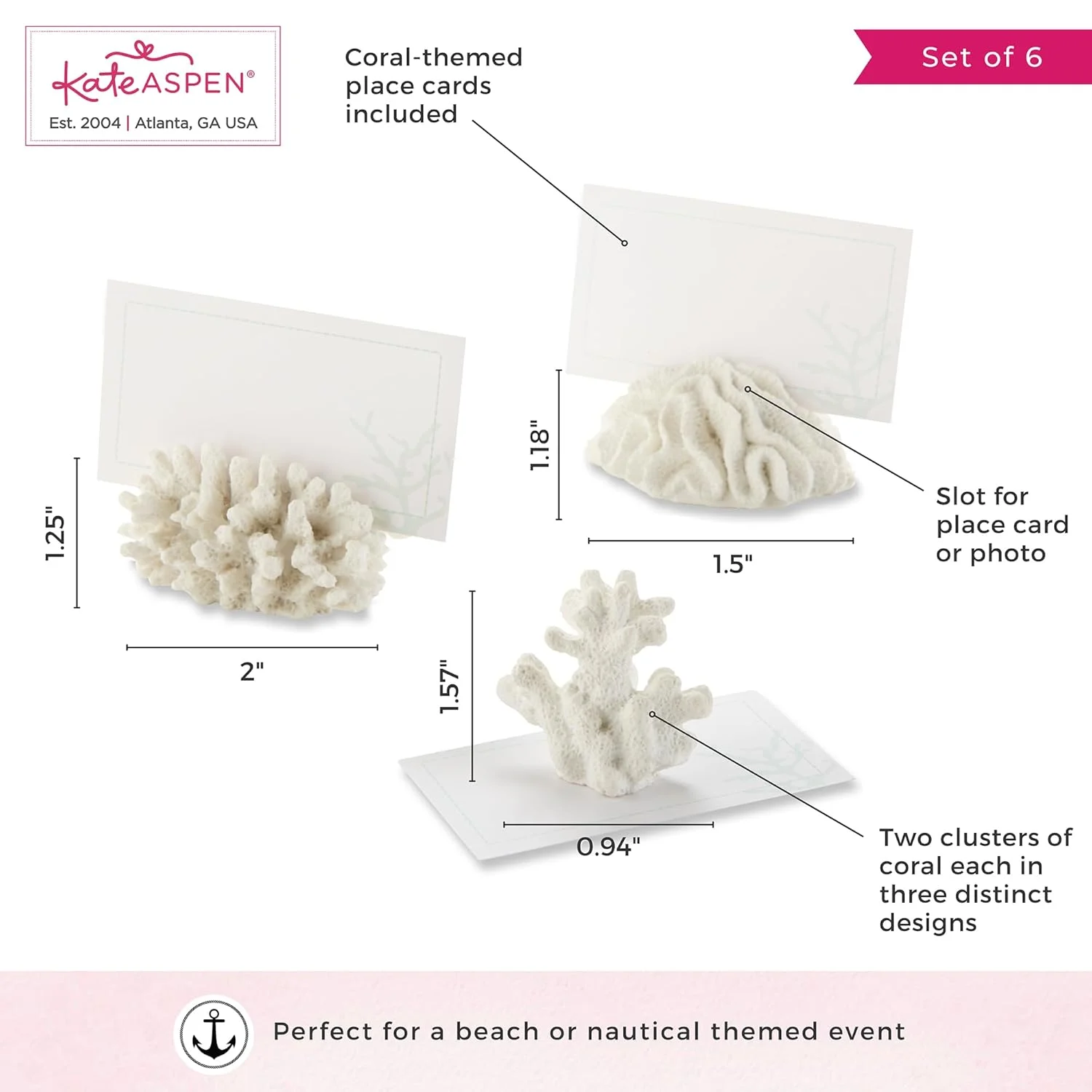 coral place card holders 7