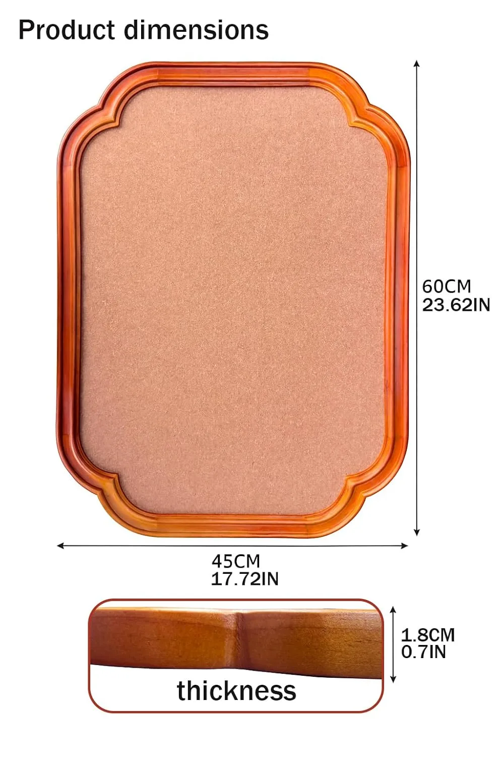 cork board wood frame 2