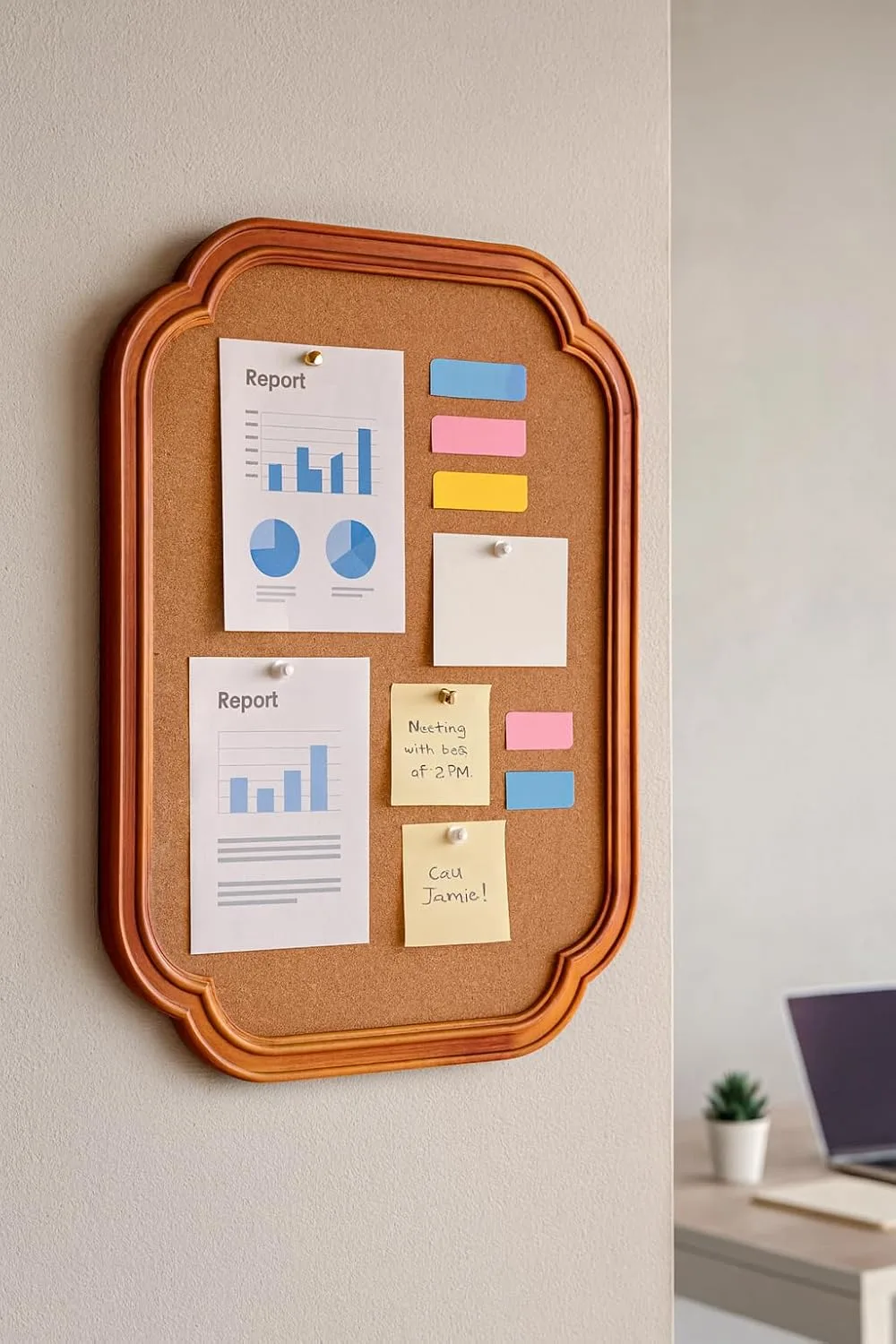 cork board wood frame 6